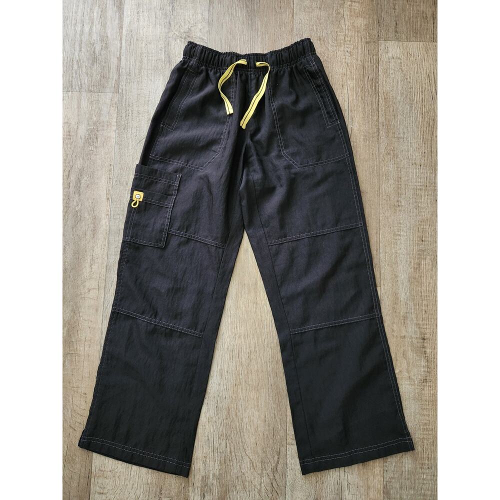 SPREAD GOOD CHEER Scrub Pants – Black w/Yellow Accents Size SP